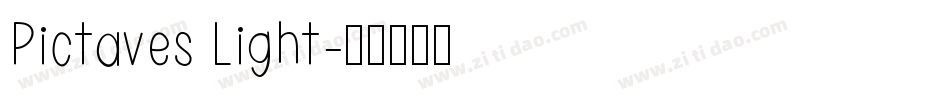 Pictaves Light字体转换